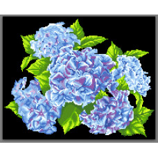 Схема під вишивку бісером "Місячна гортензія"
